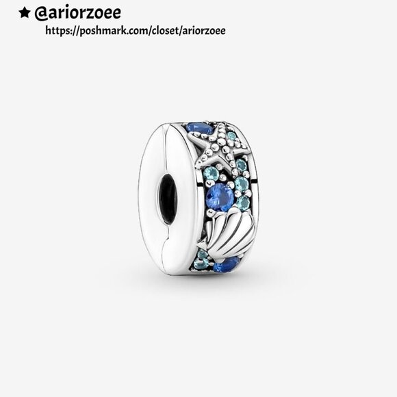 Pandora Tropical Starfish & Shell Clip Charm|Pendant - Picture 1 of 2